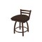 Holland Bar Stool Co 18" Low Back Swivel Vanity Stool, Bronze Finish, Rein Coffee Seat 41118BZ025 - alternate 1